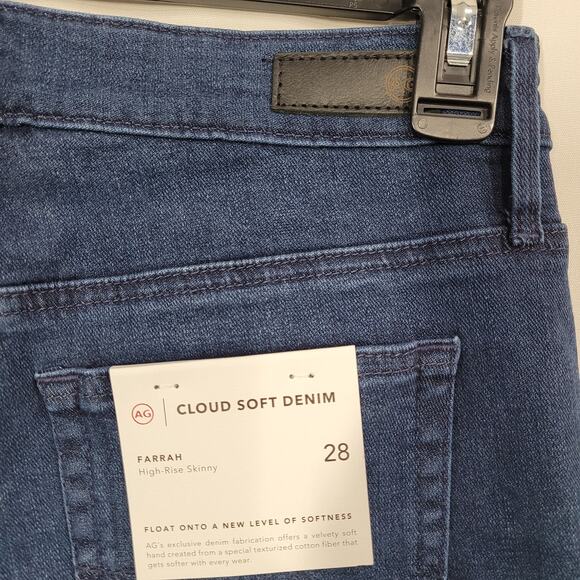 AG Farrah High Rise Skinny Cloud Soft Denim in Fave 28 - Picture 6 of 8